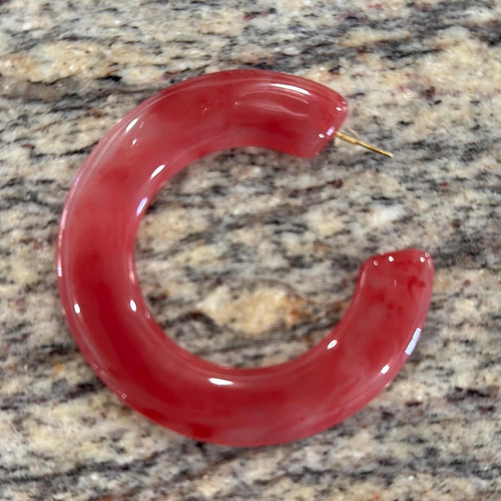 Cult Gaia Pink Hoop Earrings - Picture 5 of 6